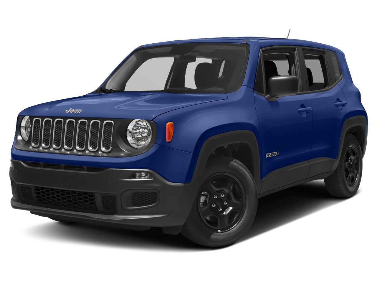 2018 Jeep Renegade Latitude in Jetset Blue — front three-quarter view