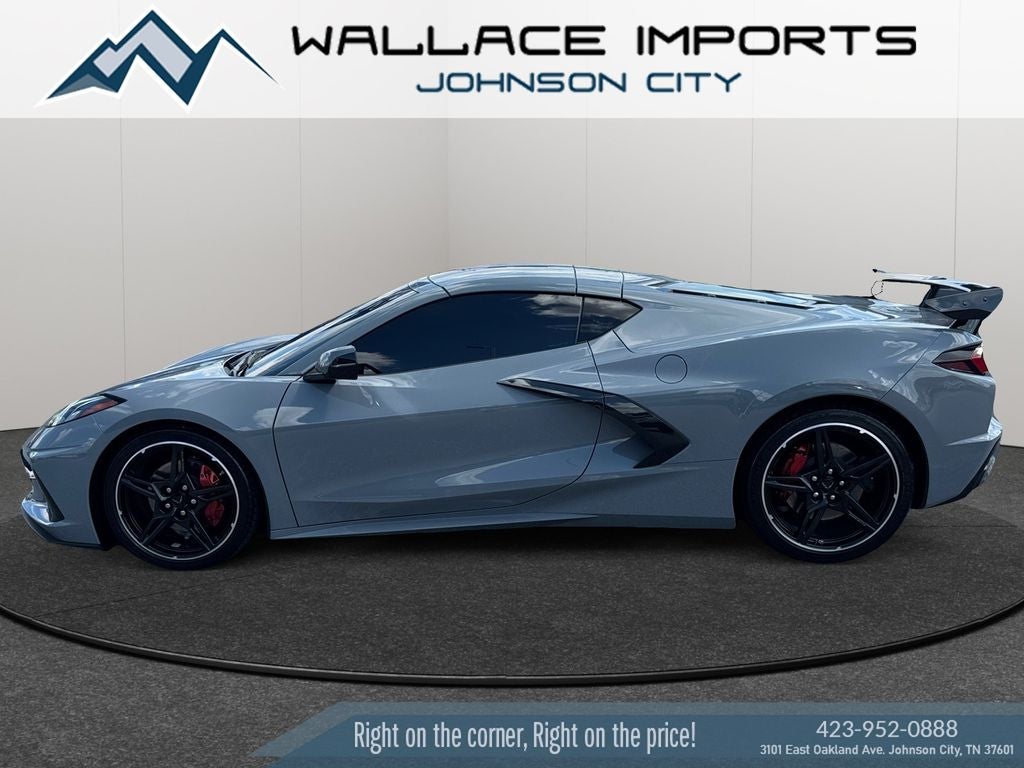 2024 Chevrolet Corvette Stingray 1LT in Sea Wolf Gray Tricoat — front three-quarter view
