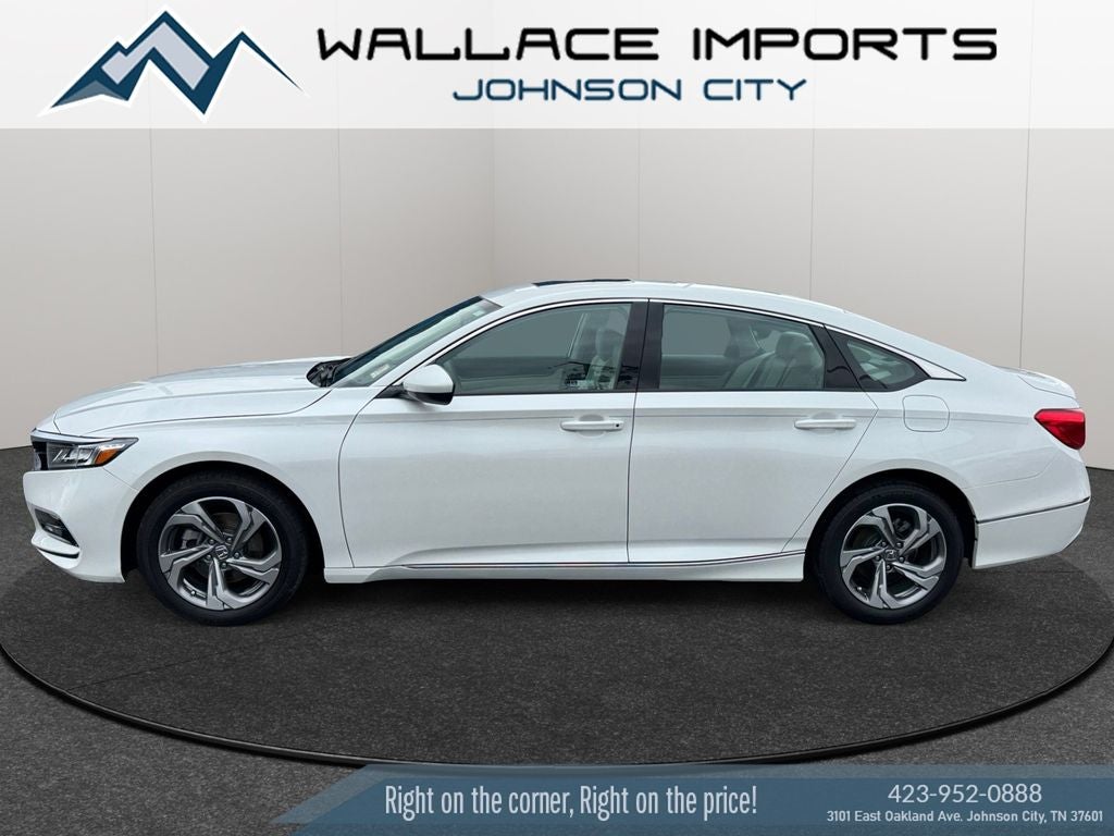 2019 Honda Accord EX in White — front three-quarter view
