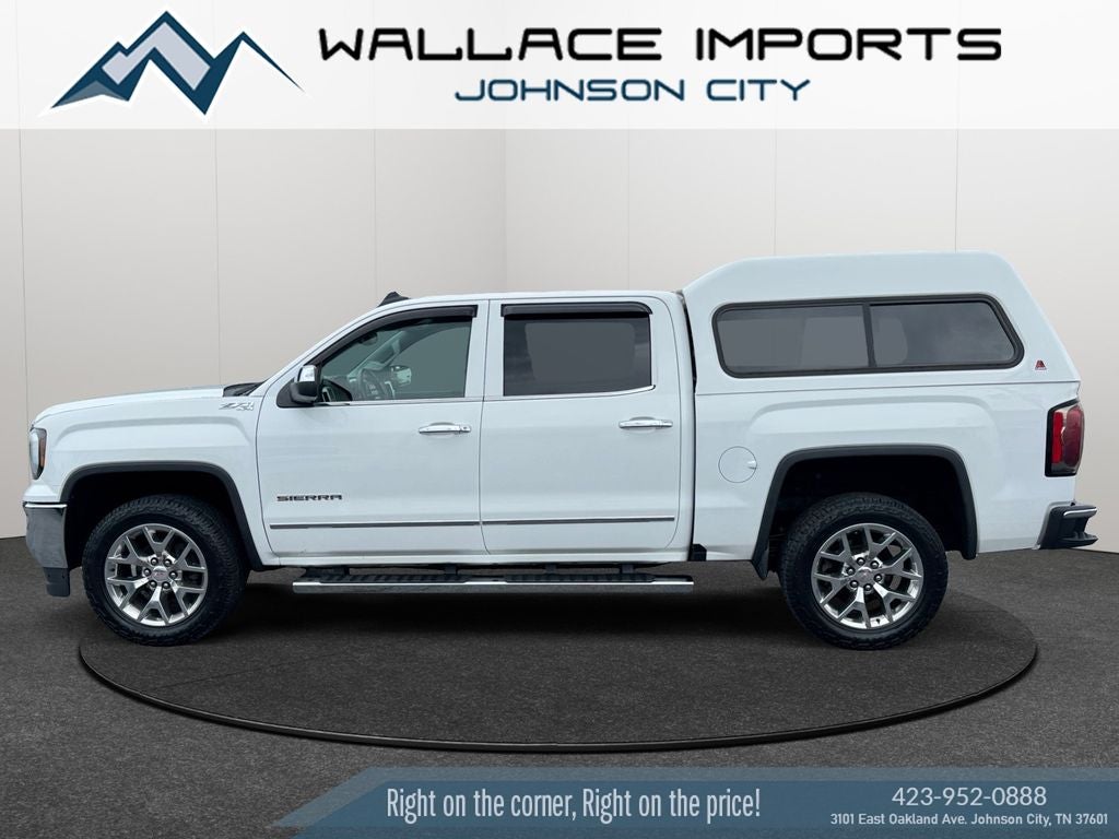 2017 GMC Sierra 1500 SLT in Summit White — front three-quarter view