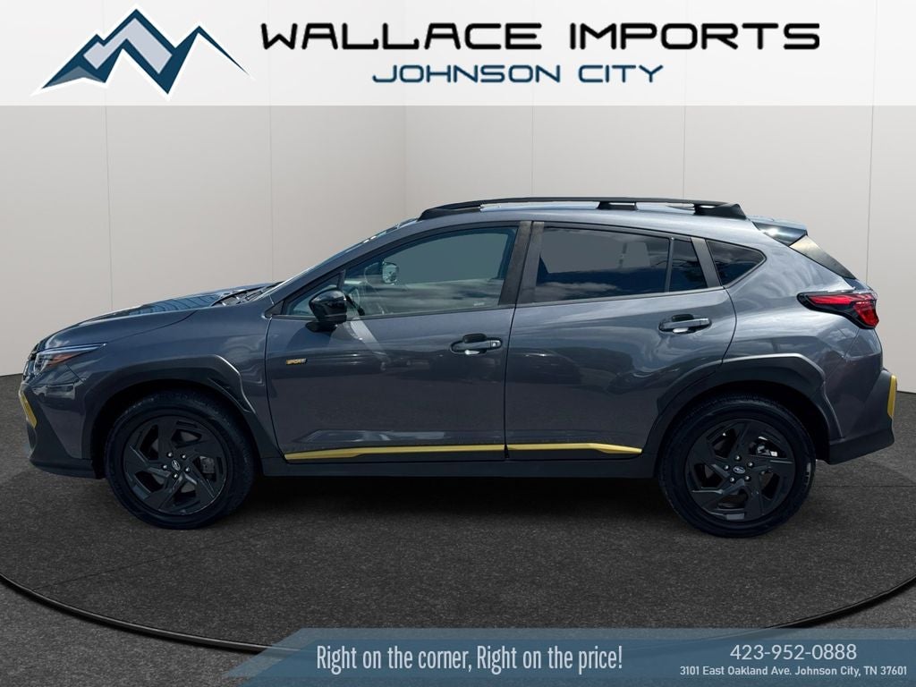 2024 Subaru Crosstrek Sport in Magnetite Gray Metallic — front three-quarter view
