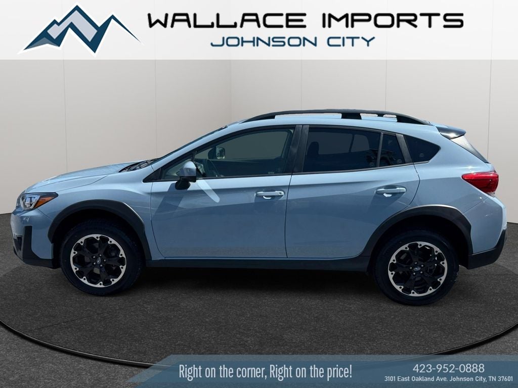 2021 Subaru Crosstrek Premium in Cool Gray Khaki — front three-quarter view